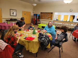 kids around a table