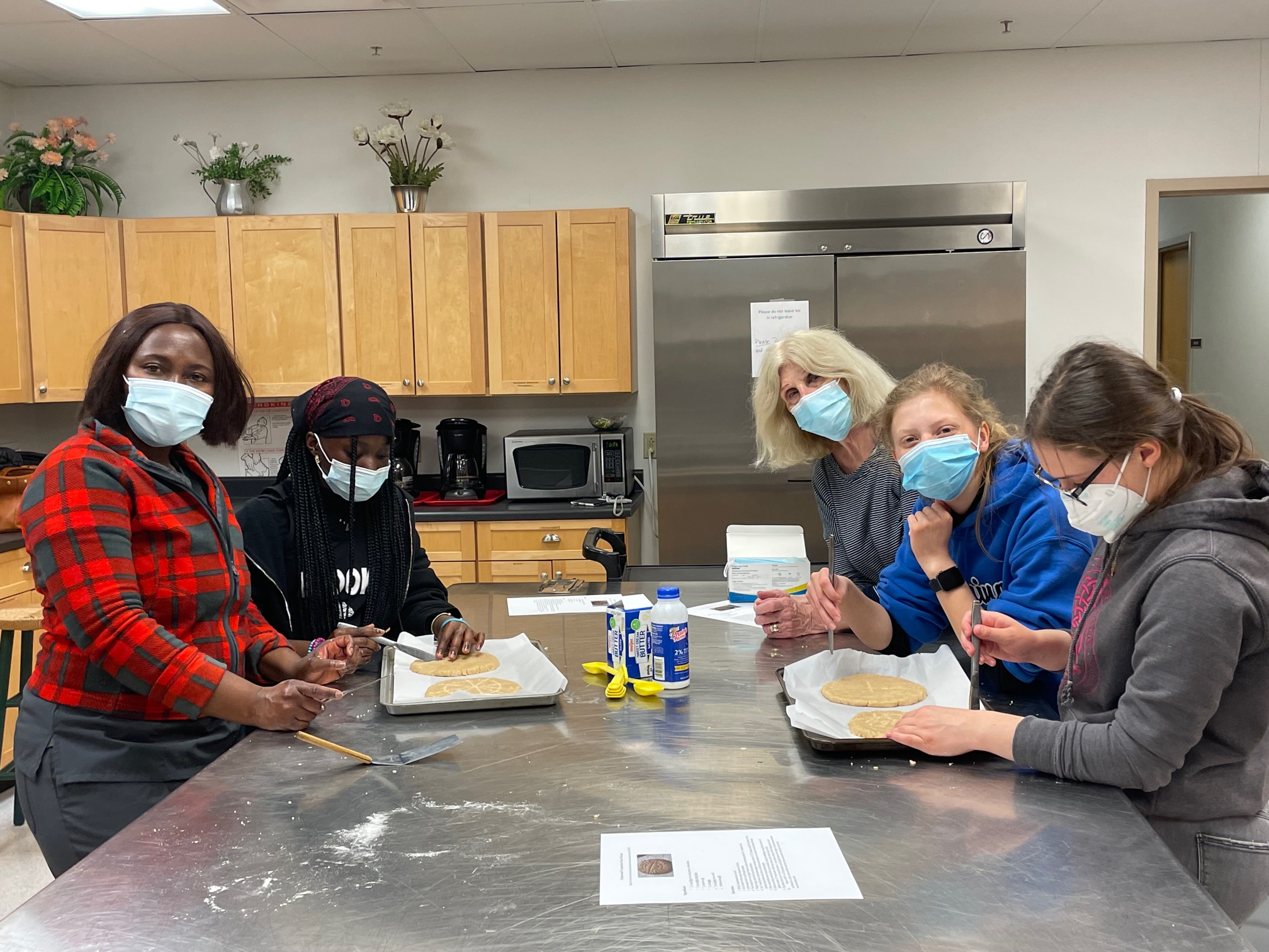 Youth group making communion bread2