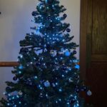 Christmas Tree with Blue Lights