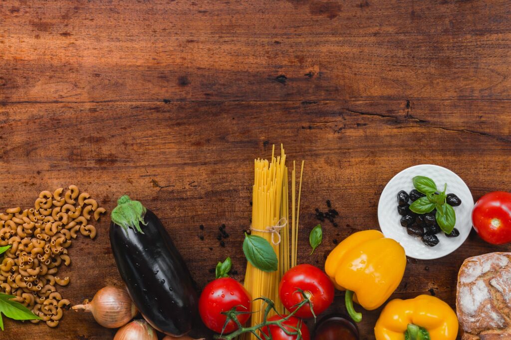 vegetables on a wooden table, pixabay