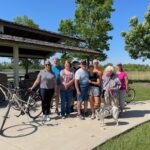 Group of people with bikes