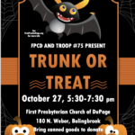 Ad for Trunk or Treat Oct 27 at 5:30