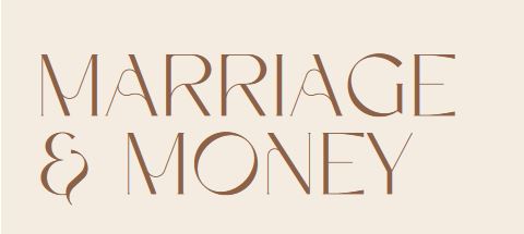marriage & money, stylized text