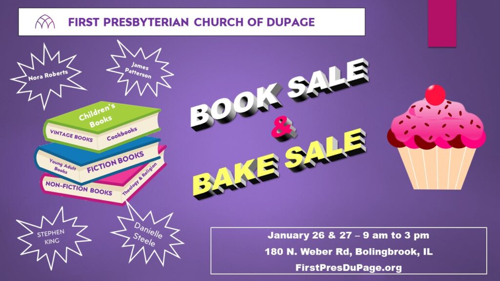 Book and Bake Sale Flier