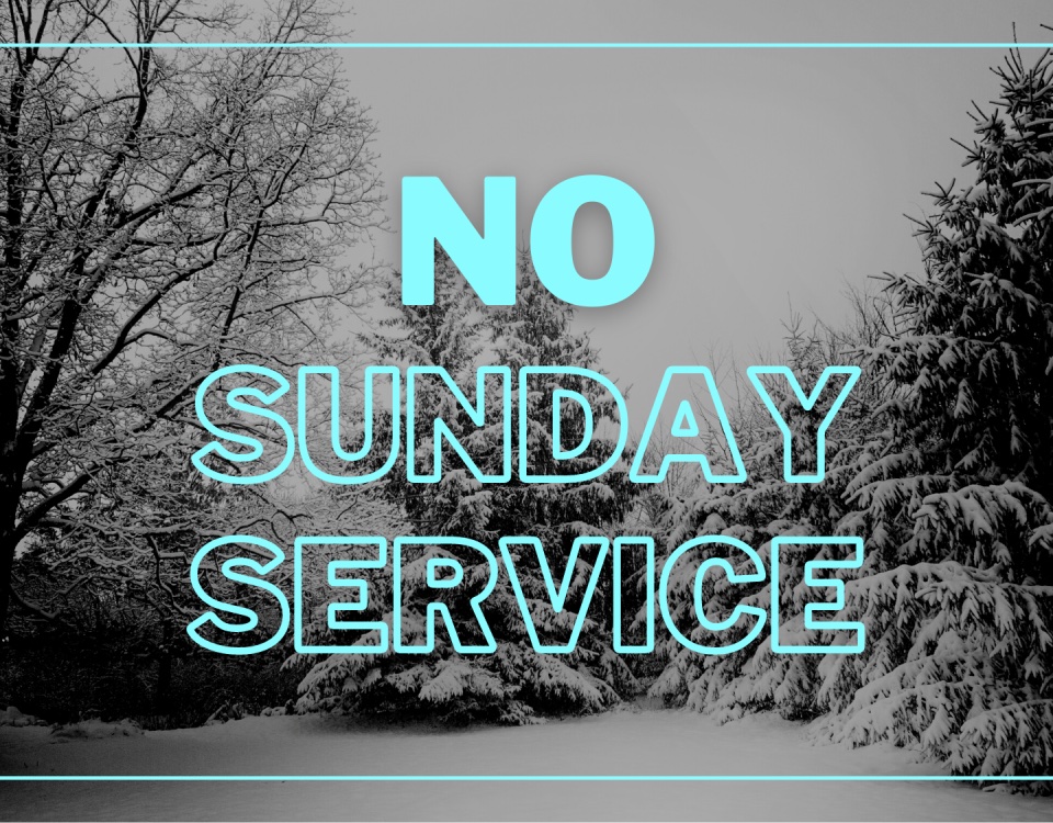 No Sunday service