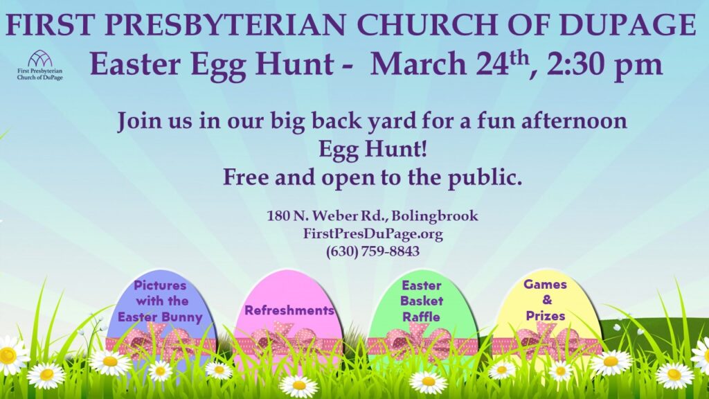 Easter Egg Hunt March 24 at 2:30pm