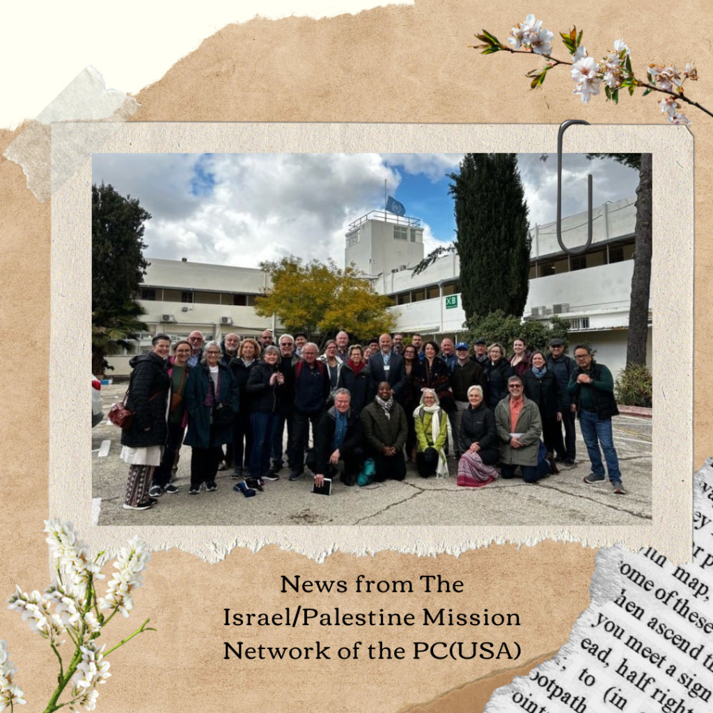 News-from-The-"IsraelPalestine Mission Network of the PCUSA" with group photo