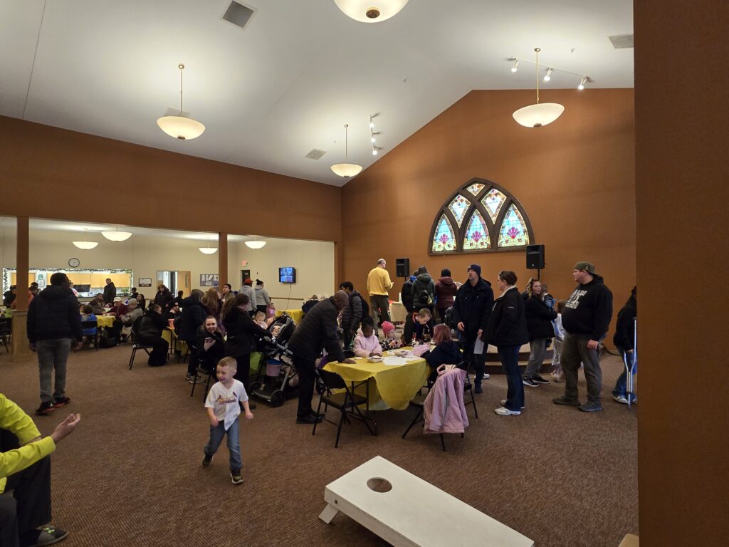 Fellowship Hall set up for games