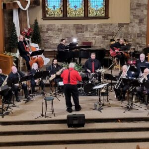 Big band of 24 players at First Presbyterian CHurch of DuPage