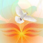 Dove and a flame for Pentecost