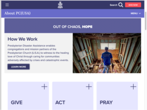 Presbyterian Disaster Assistance Homepage picture