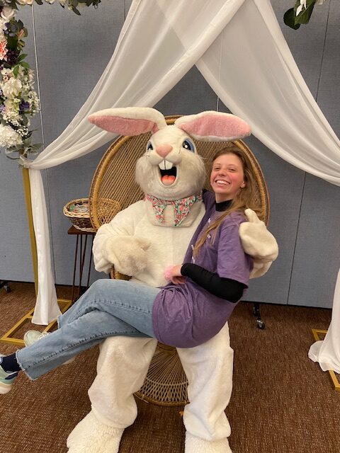 Easter Bunny and daughter