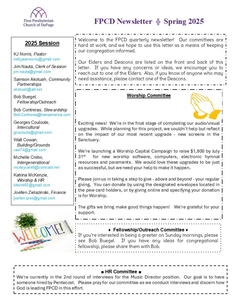Newsletter of the committees 2025