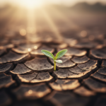 Image of a small plant in barren ground, pixabay